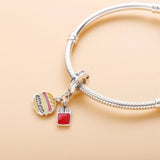Burger Fries Dropper Charms Dangle Charm Mix Enamel Pendant