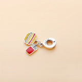 Burger Fries Dropper Charms Dangle Charm Mix Enamel Pendant
