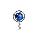 Moon Around Earth Charm 925 Silver Beads For Jewelry Making