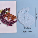 Moon Cat Ornament Mold for Epoxy Resin Decor