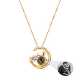 Moon Cat Photo Projection Necklace Pendant Jewelry