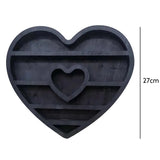 Moon Elf Crystal Wooden Shelf Heart Shaped Crystal Essential Display Wall Shelf