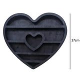 Moon Elf Crystal Wooden Shelf Heart Shaped Crystal Display Wall Shelf