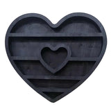 Moon Elf Crystal Wooden Shelf Heart Shaped Crystal Display Wall Shelf