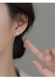 Moon Goddess 925 Stud Earrings Romantic Castle Jewelry