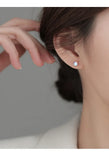 Moon Goddess 925 Stud Earrings Romantic Castle Jewelry