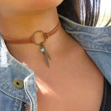 Moon Gothic Chains O Ring Choker Moon Necklace Moon Choker