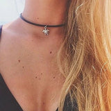 Moon Gothic Chains O Ring Choker Moon Necklace Moon Choker
