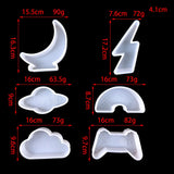 Moon Night Light Crystal Epoxy Resin Mold DIY Rainbow Lightning Game Console Clo
