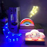 Moon Night Light Crystal Epoxy Resin Mold DIY Rainbow Lightning Game Console Clo