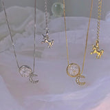 Moon Pendant Necklace Female Locclavicle Chain Temperament