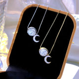 Moon Pendant Necklace Female Locclavicle Chain Temperament