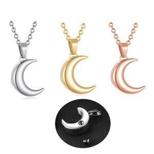 Moon Pendant Urn Necklaces for Ashes Keepsake Necklace Memorial Jewelry