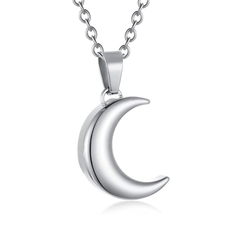 Moon Pendant Urn Necklaces for Ashes Keepsake Necklace Memorial Jewelry
