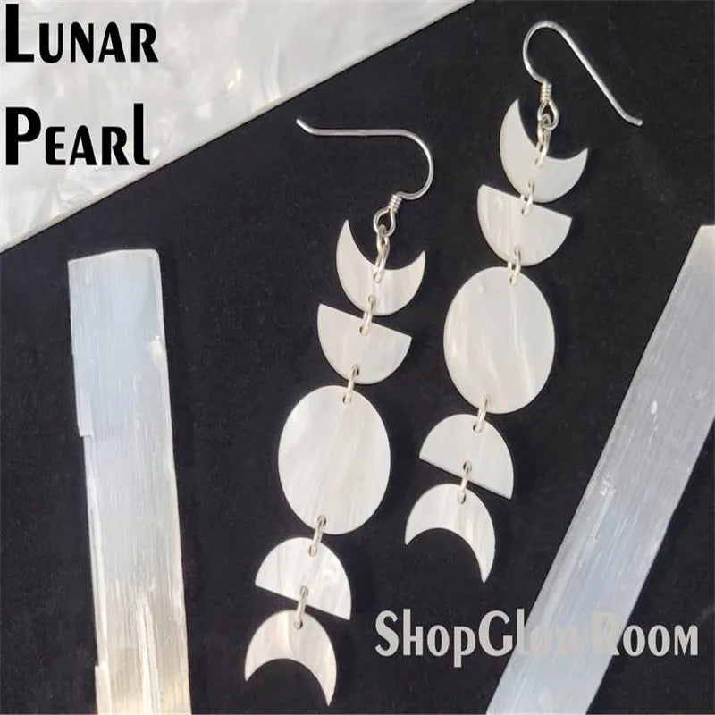 Moon Phase Earrings / Witchy Boho Dangles