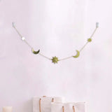 Moon Phase Garland Chains Celestial Boho Wall Hanging Decor