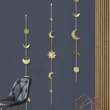 Moon Phase Garland Chains Celestial Boho Wall Hanging Decor