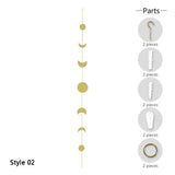 Moon Phase Garland Chains Celestial Boho Wall Hanging Decor