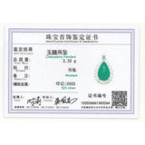 Moon Piano Green Chalcedony Silver Pendant Necklace