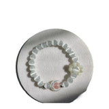 Pink Crystal Cat's Eye Stone Bracelet