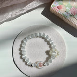 Pink Crystal Cat's Eye Stone Bracelet