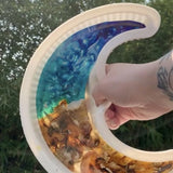 Moon Shape Epoxy Resin Mold Ornaments Casting Silicone Mould DIY Crafts