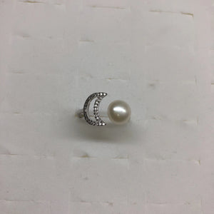 Moon Shape Ring Mountings Findings Settings Adjustable Ring