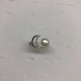 Moon Shape Ring Mountings Findings Settings Adjustable Ring