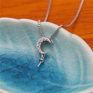 Moon Shape Pendant Base Mountings for Pearls Beads Stones, 10pcs/lot