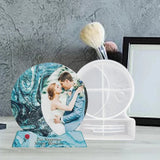 Moon Shape Photo Frame Silicone Mold Resin Mold DIY Craft Jewelry Tool