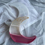 Moon Shaped Tray Epoxy Resin Mold Crescent Display Stand Silicone Mould