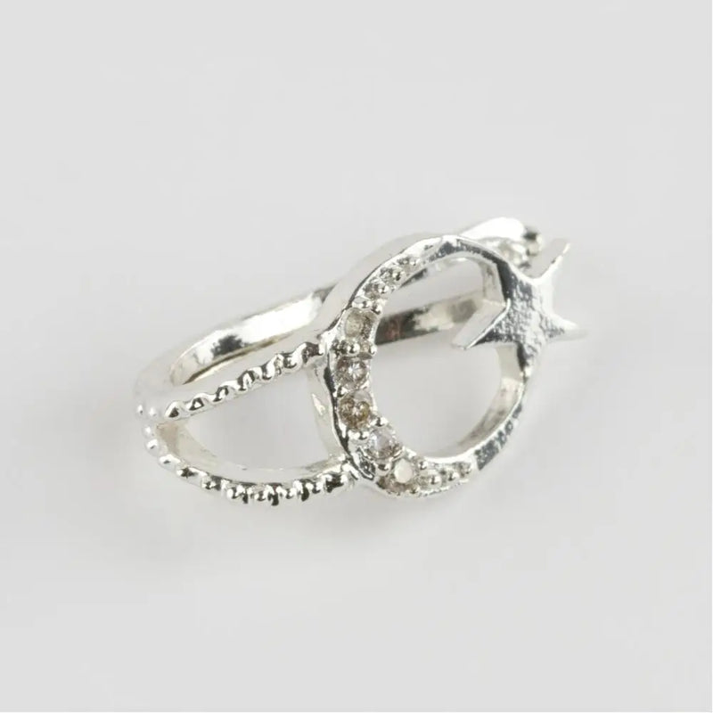 Moon Star Zircon Cartilage Earrings