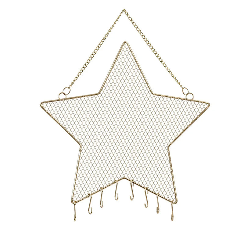 Moon Star Jewelry Rack Earrings Organizer Holder Hanging Pendent Decor