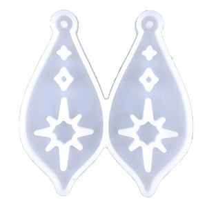 Moon Star Resin Earrings Mold Silicone Key Pendant Mold Ornament Craft
