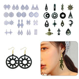 Moon Star Resin Earrings Mold Silicone Key Pendant Mold Ornament Craft