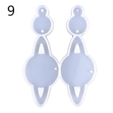 Moon Star Resin Earrings Mold Silicone Key Pendant Mold Ornament Craft