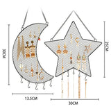 Moon Star Shaped Earrings Organizer Jewelry Storage Rack