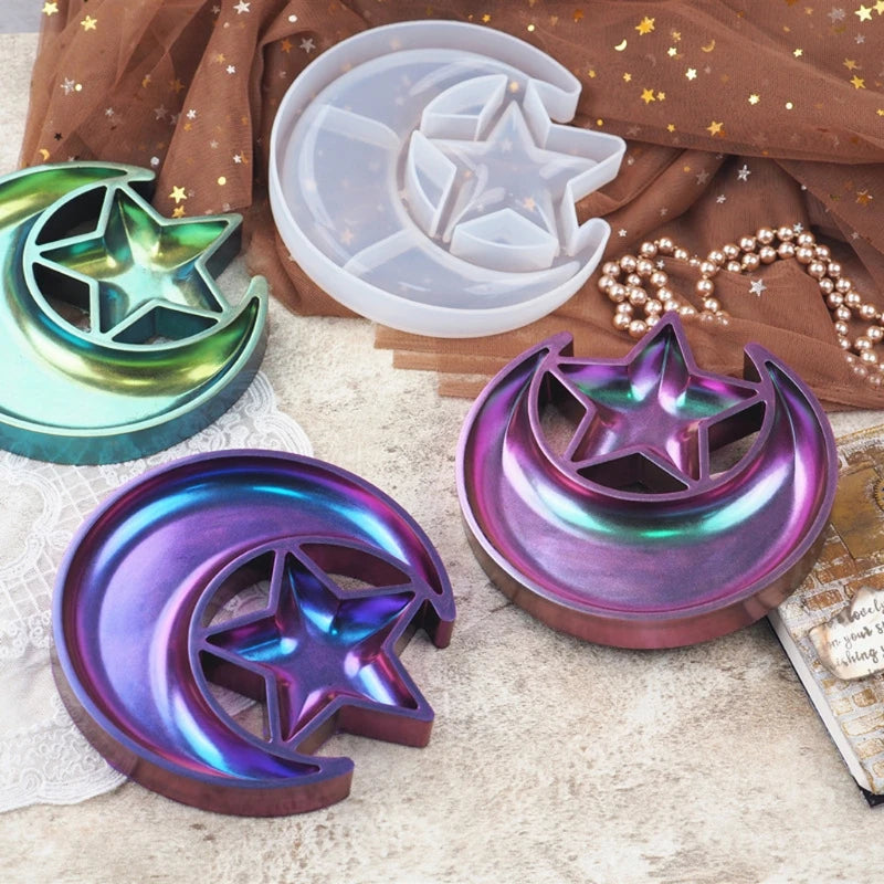 Moon Star Tray Resin Mold Box Epoxy Silicone Casting Mold