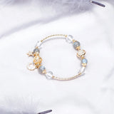Moon Star Yellow Purple Crystal Bracelet for Women