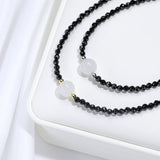 Moon Stone Necklace With Spinel Choker Handwork Jewelry