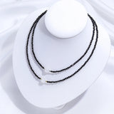 Moon Stone Necklace With Spinel Choker Handwork Jewelry
