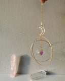 Moon Sun Catcher + Rainbow Crystal Hanging