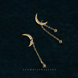 925 Silver Mini Tassel Earrings with Zirconia Diamonds
