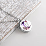 Moon Urn Necklace Ashes Pendant Cremation Jewelry for Women Men