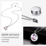 Moon Urn Necklace Ashes Pendant Cremation Jewelry for Women Men