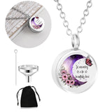 Moon Urn Necklace Ashes Pendant Cremation Jewelry for Women Men
