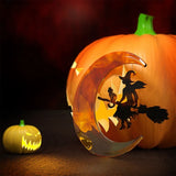Moon Witch Broom Wall Decor Silicone Mold for Epoxy Resin Diy Craft
