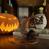 Moon Witch Broom Wall Decor Silicone Mold for Epoxy Resin Diy Craft