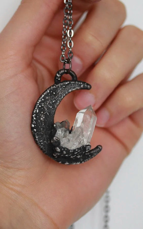 Moon Crystal Pendant Necklace