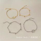 Moon Beads 925 Sterling Silver Bracelet with Irregular Pendants